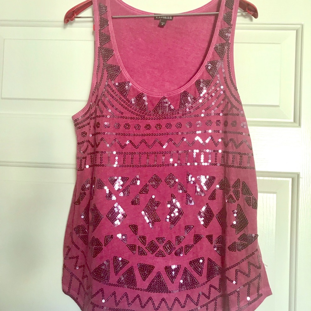 SOLD Express Sequined Tank Top
